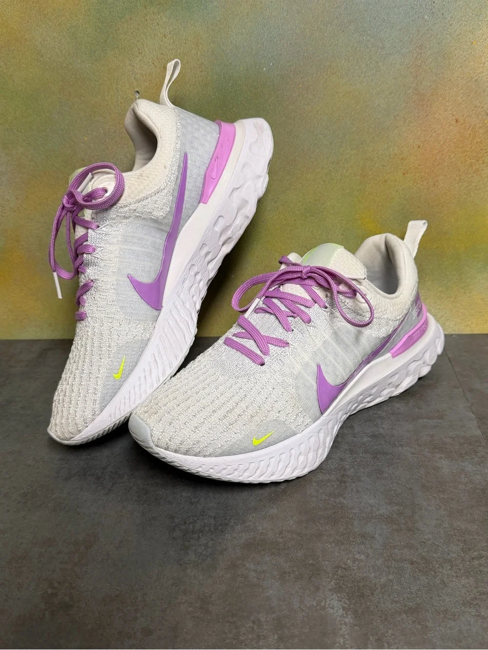 Nike React Infinity 3 Women's White/Fuchsia Running Shoes DZ3016-100 Size 8